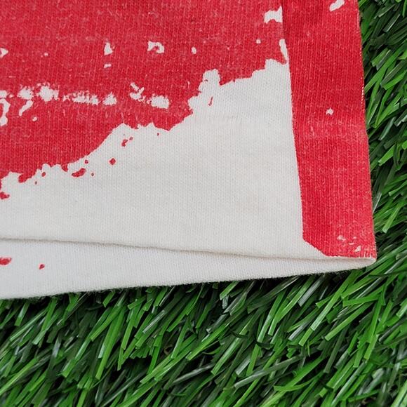 Vintage 80s American Flag AOP Shirt Womens Medium 18x26 USA - Picture 11 of 13